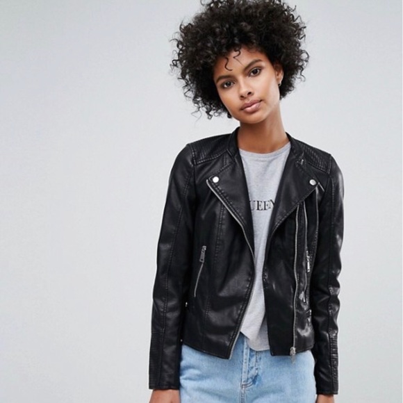 ASOS Jackets & Blazers - ⚡️SALE⚡️ ASOS Vero Moda Vegan Leather Biker Jacket